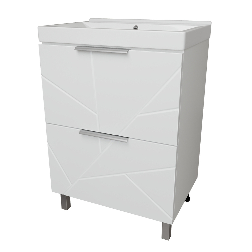 Тумба д/ванной "Гранд-60"  под раковину Fest-60 (Sanita Lux) (ПВХ)