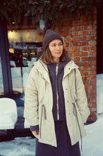 Худи на молнии укороченная из плюшевой ткани, графит