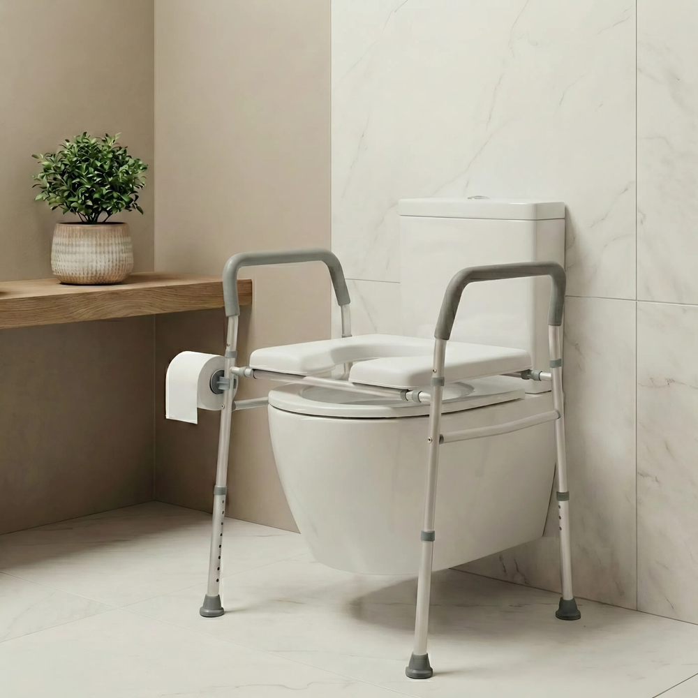 Насадка на унитаз с поручнями Mega 705 Мега-Оптим