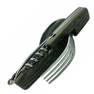 Туристический набор ложка вилка мультитул 6 в 1. арт.1005