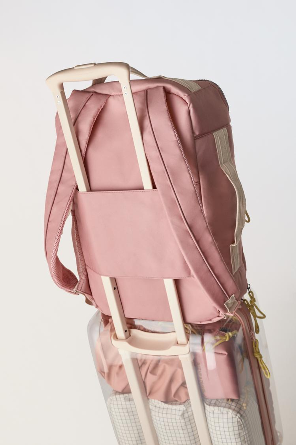 ZARA РЮКЗАК ДОРОЖНЫЙ, РОЗОВЫЙ