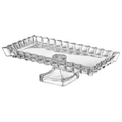 БЛЮДО СЕРВИРОВОЧНОЕ "CRYSTALITY" НА НОЖКЕ 28,5*15*9 СМ