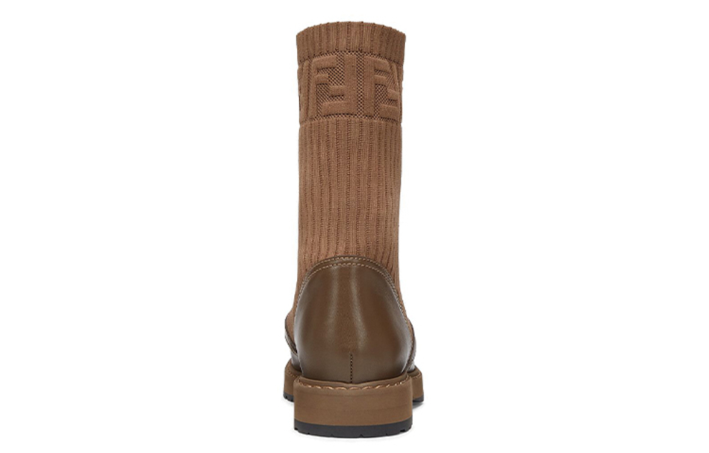 FENDI Women"s FF Rockoko Biker Boot "Brown"
