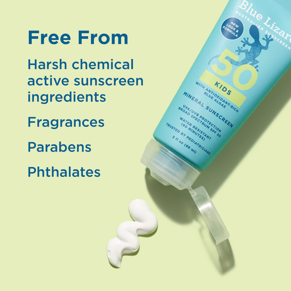 Blue Lizard Australian Sunscreen, детское минеральное солнцезащитное средство, SPF 50, 89 мл (3 жидк. унции)