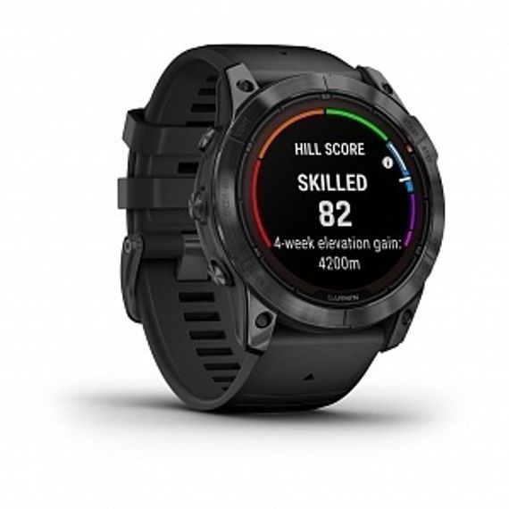 Garmin Fenix 7X Pro Solar Edition – серый корпус, чёрный ремешок