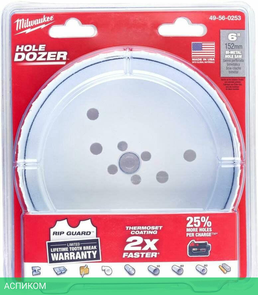 Коронка Milwaukee Hole Dozer 152мм (49560253)
