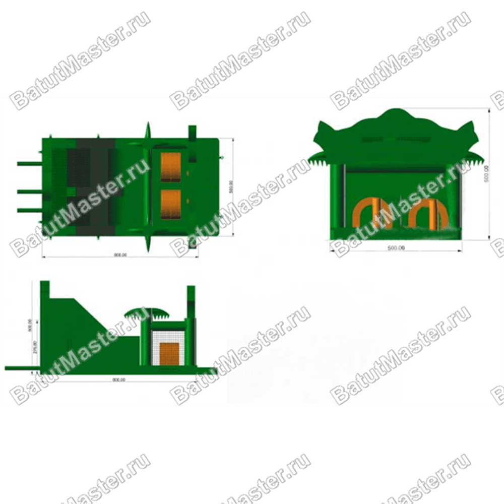 Коммерческий надувной батут "Мир сафари"