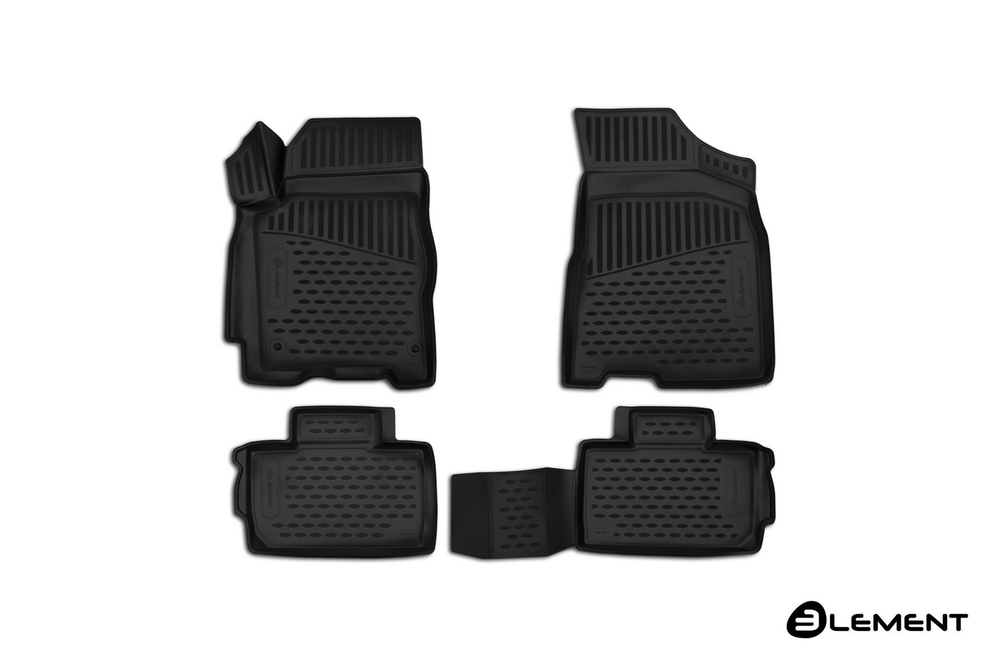 Коврики Standard, 3D в салон CHERY Tiggo 2, 2017- , 4 шт. (полиуретан, чёрные) Element.ELEMENT3D6323210