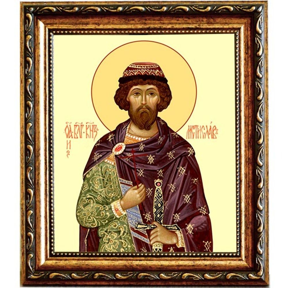 Мстислав (Феодор) Благоверный Князь. Икона на холсте.