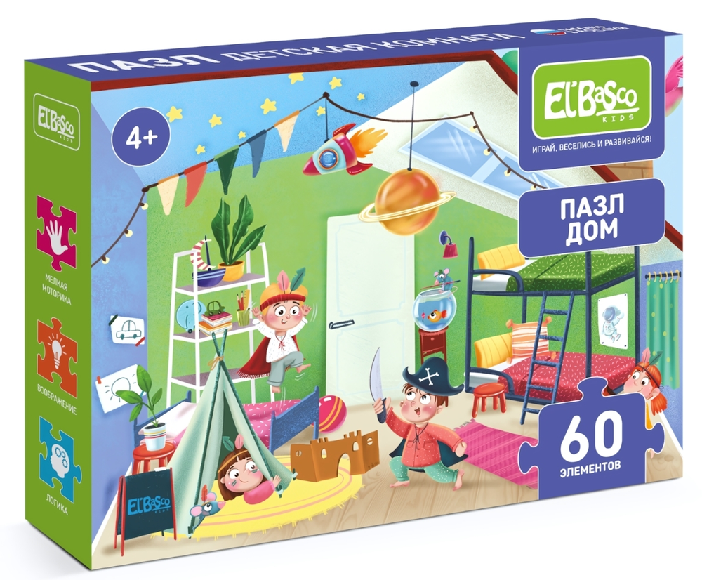 Пазлы 60эл. "Дом. Детская" (El`BascoKids)