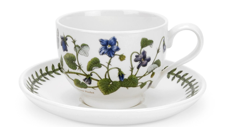 Portmeirion - Чашка и блюдце для завтрака Botanic Garden 280мл Sweet Violet / артикул   BG04557-F  / GTIN 00795531