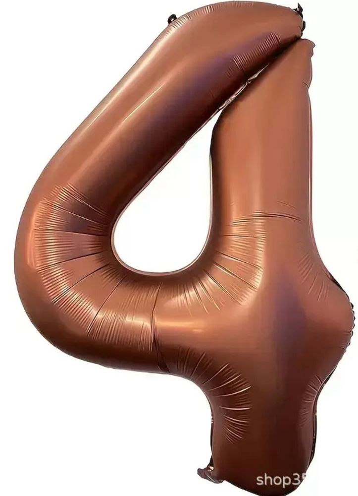 Цифра 4 Бордовый 40&quot;/102 см