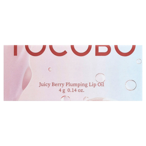 Tocobo, масло для губ, сочные ягоды, для увеличения объема губ, оттенок 04 темно-коричневый, 4 г (0,14 унции)