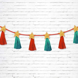 Гирлянда новогодняя «Звёздочки», с кисточками 160 см