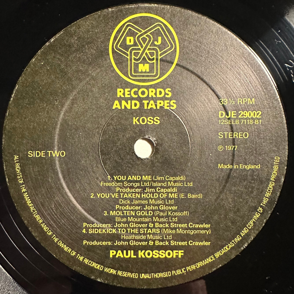 Paul Kossoff - Koss 2LP (Англия 1977г.)