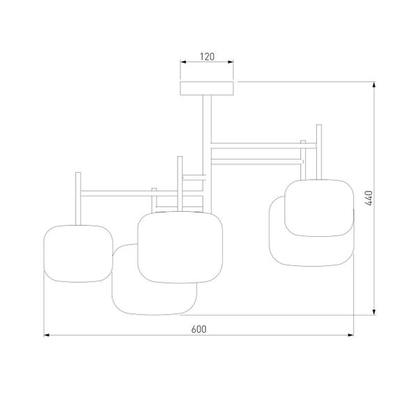 Потолочная люстра Eurosvet Jar 70128/5 хром