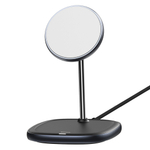 Беспроводная зарядка + Держатель Baseus Swan Magnetic Desktop Bracket Wireless Charger - Black