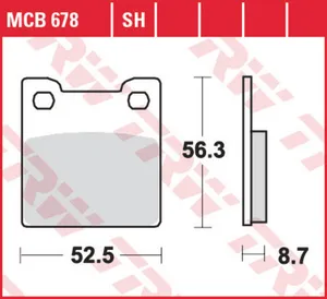 Колодки тормозные дисковые TRW MCB678