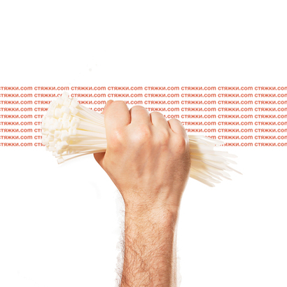 Стяжка - хомут кабельная нейлоновая КСС 5х200 белые — 100 шт/уп