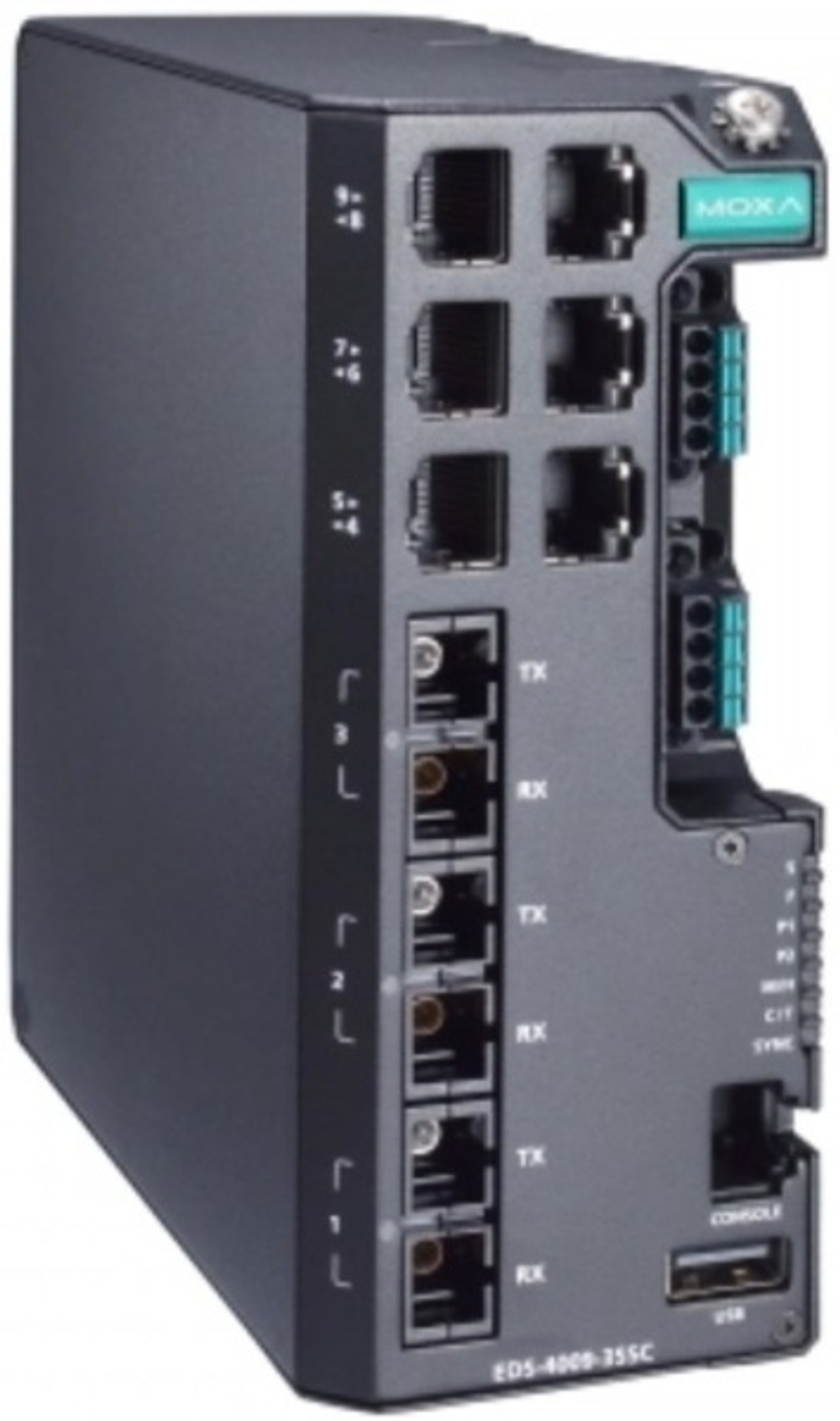 Коммутатор управляемый MOXA EDS-4009-3SSC-LV-T