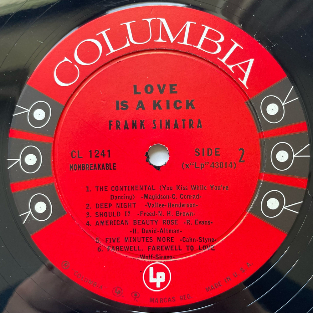 Винтажная виниловая пластинка LP Frank Sinatra Love Is A Kick (США 1959) Шестиглазая Коламбия