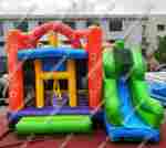 Детский надувной батут "Радужный домик" 4*3,5*2,7 м