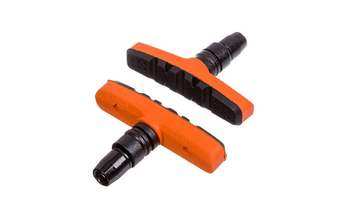 Колодки тормозные ALHONGA, для V-br, 60мм, резьбовые, с шайбами и гайками, комплект -2шт., оранжевые