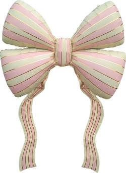 Купить фигурный шар с гелием в виде розового банта недорого для девочки в подарок