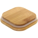 Банка для продуктов стеклянная 1000мл «Хай-Тек» с бамбуковой крышкой, квадратная 10*15см