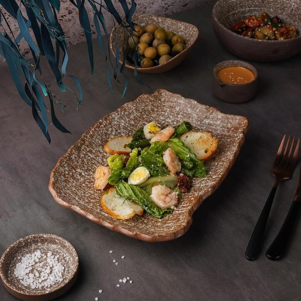 Блюдо прямоугольное 26*20*4,3 см Brown Crush Untouched Taiga P.L. Proff Cuisine [1]