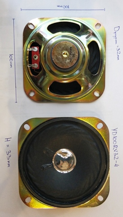 2 шт./ Динамик YD100RV32-4  2W, 4Ohm
