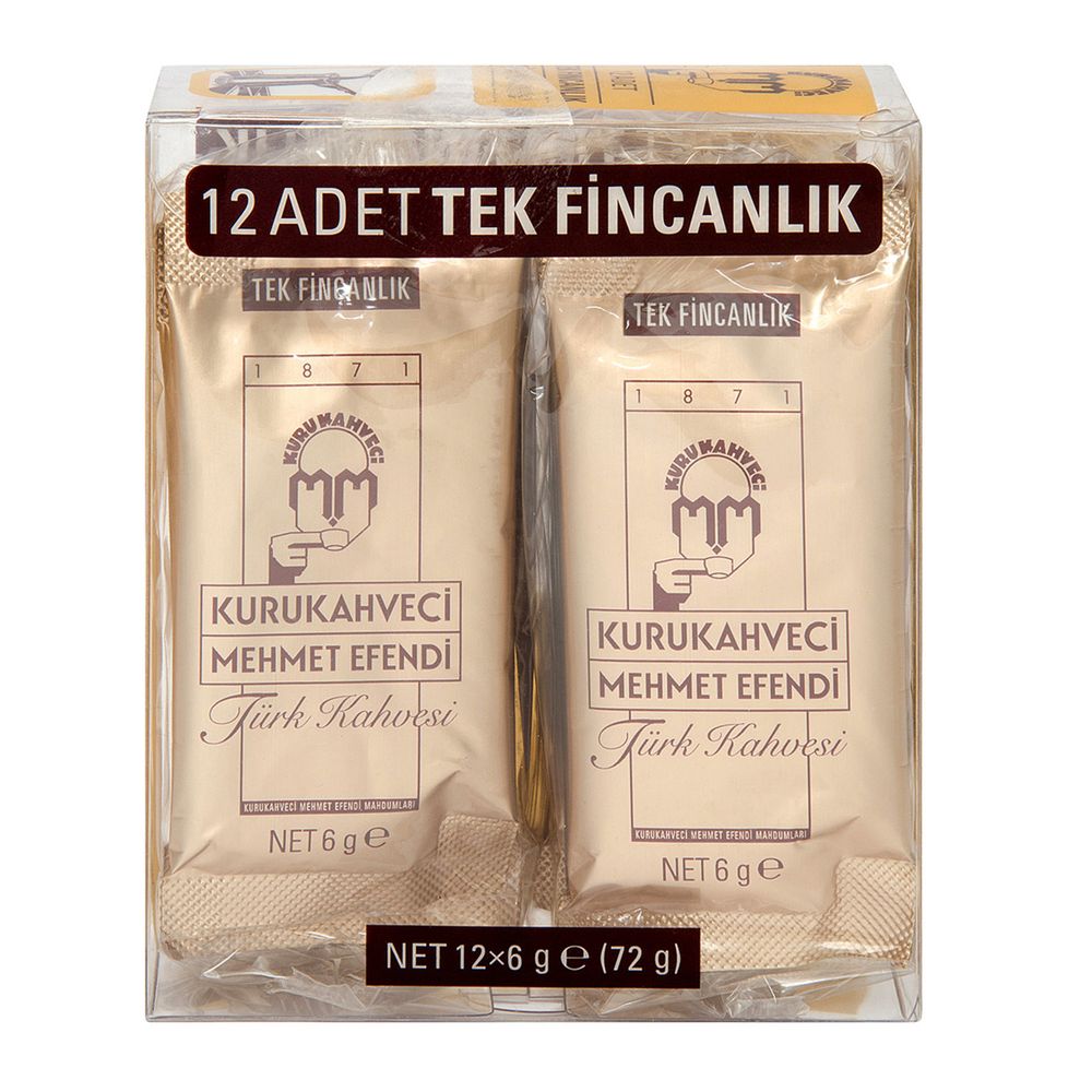 Кофе молотый Kurukahveci Mehmet Efendi 6 гр х 12 шт