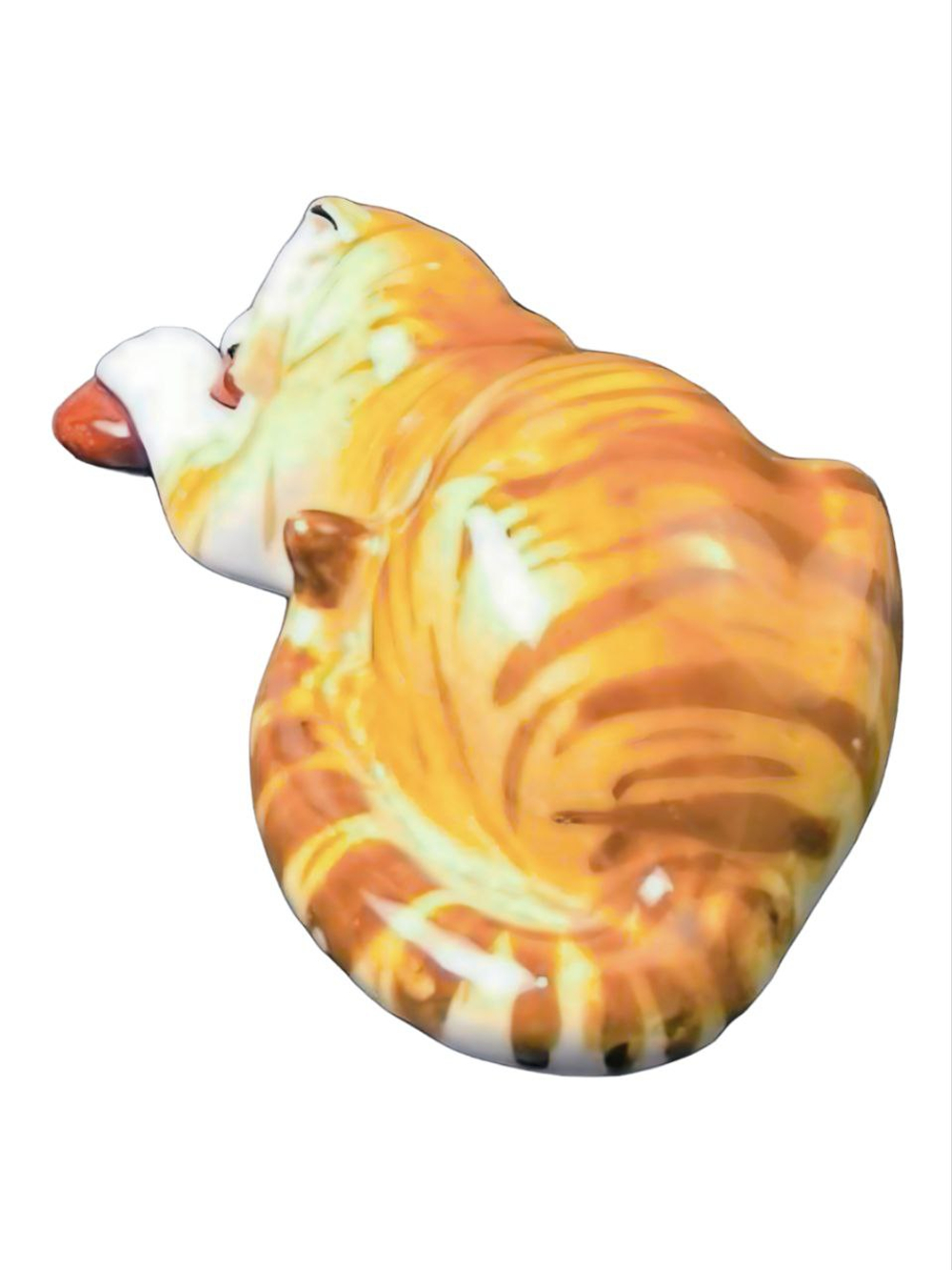 Фарфоровая статуэтка "Тигр с мясом" ЛФЗ