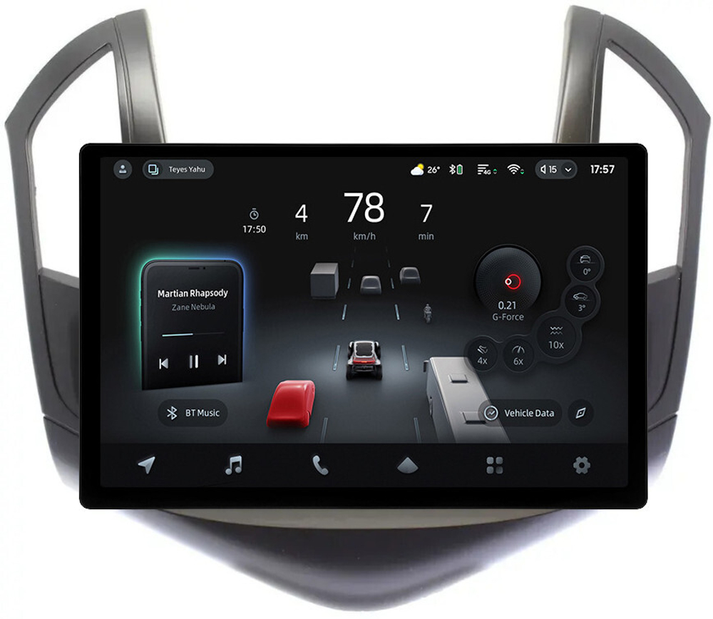 Магнитола для Chevrolet Cruze 1 2012-2015 (рамка черная) - Teyes CC4-PRO монитор 13" 2K QLED на Android 13, Snapdragon 778G, 8+128, AI, CarPlay, DSP, 4G SIM-слот