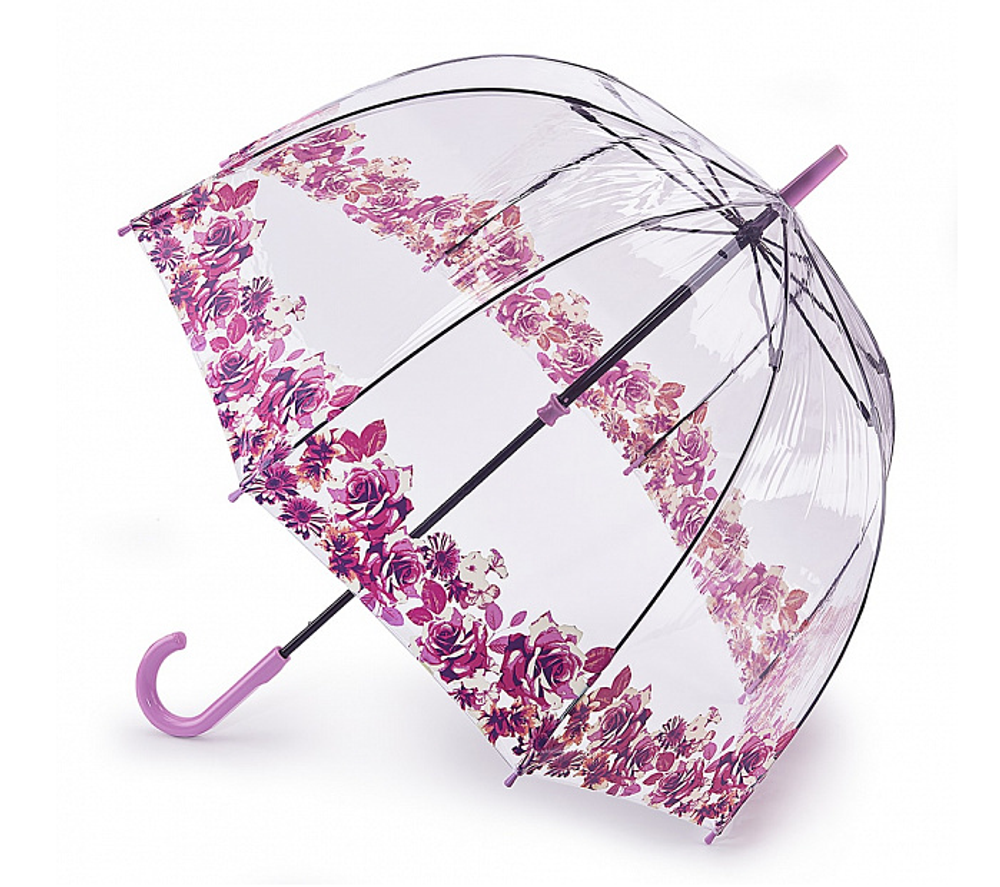 Fulton CrimsonFloret прозрачный зонт-трость
