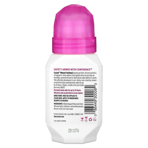 CRYSTAL, обогащенный минералами дезодорант, без запаха, 66 мл (2,25 жидк. унции)