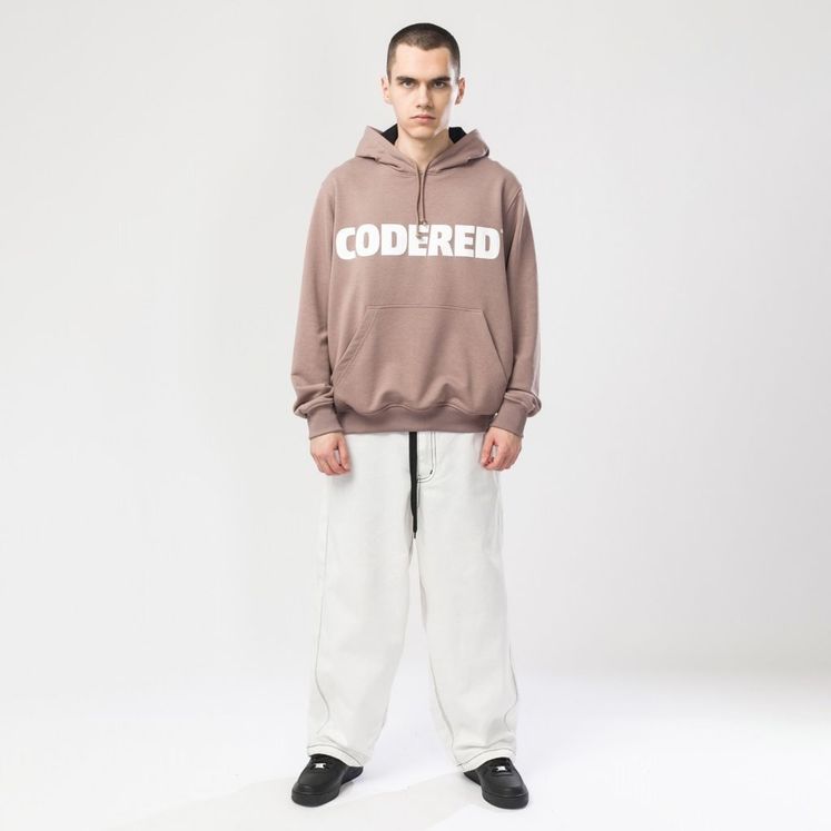 Худи CODERED Base Wide Summer Logo R, бежевый темный