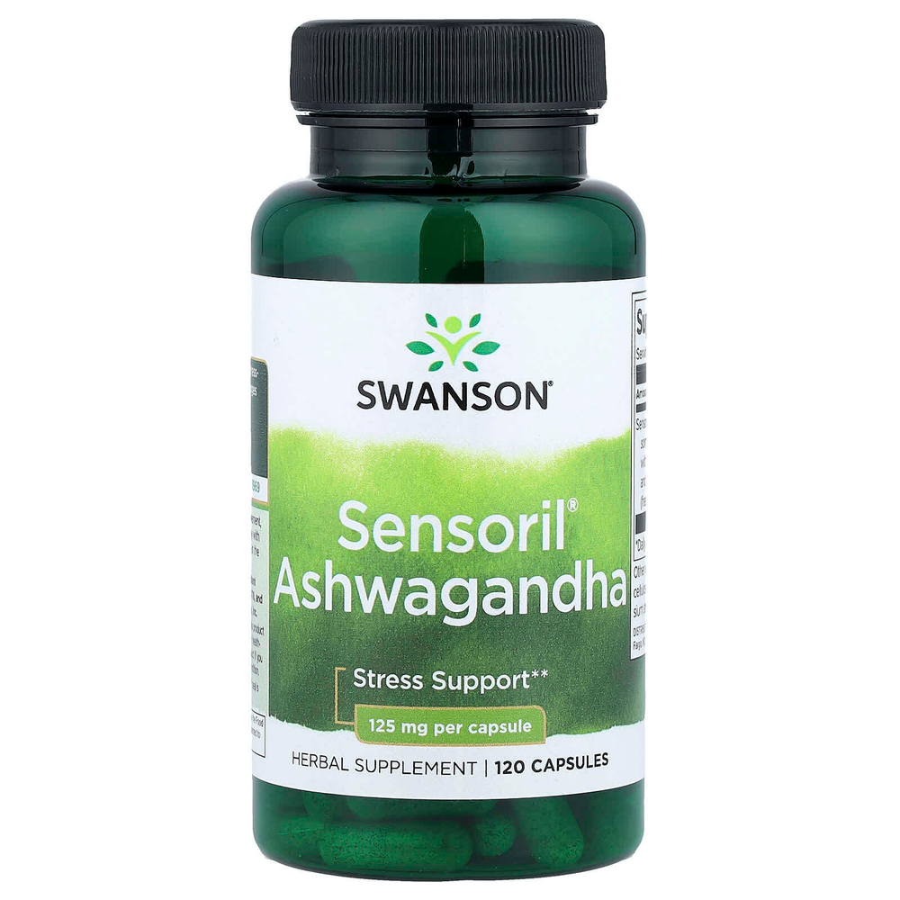 Swanson, Sensoril®, ашваганда, 125 мг, 120 капсул