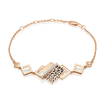 Браслет с принтом «Леопард» из красного золота c фианитами и эмалью Артикул: 05-0801-00-401-1110