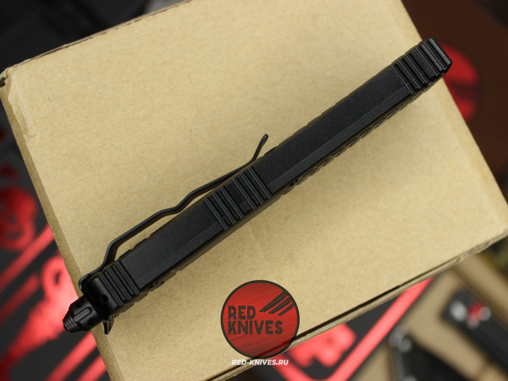 Нож Microtech Ultratech DELTA S/E A+++ - черная рукоять , клинок апокалиптик