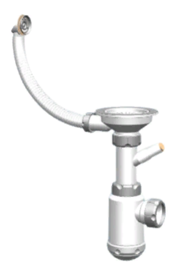 Сифон GRAND 3 1/2" с круглым переливом и отводом для стиральной машины