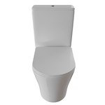 Унитаз-компакт безободковый WAVE TREND гориз, нижн, 2-кн.арм, сид. дюро, м/л, быстр, БЕЛЫЙ глянец