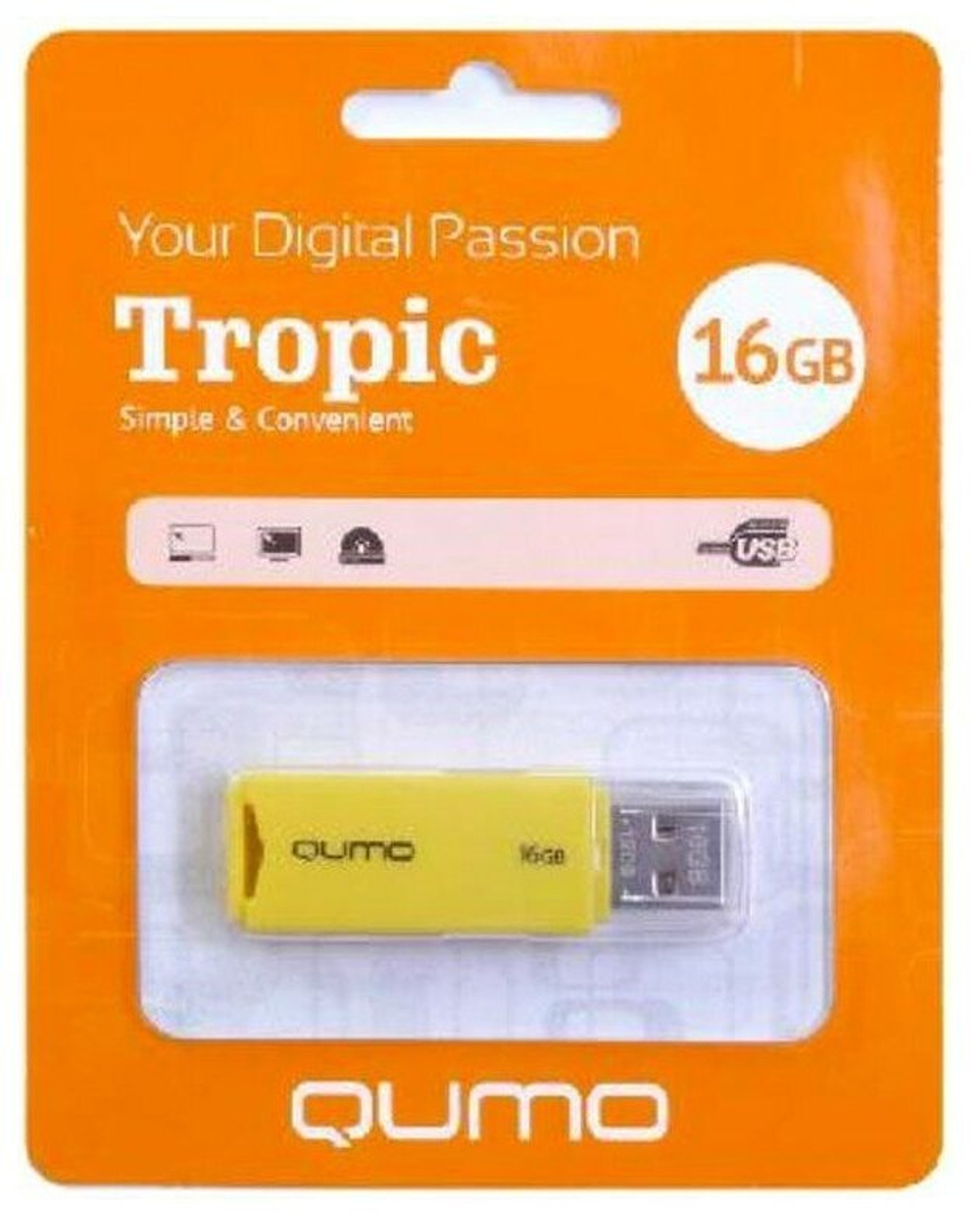 USB-флешка QUMO Tropic 16Gb Yellow