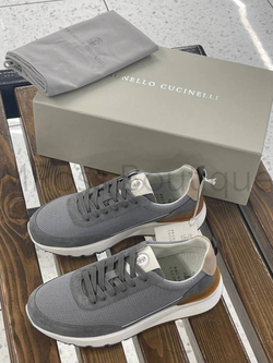 Мужские кроссовки Brunello Cucinelli серого цвета