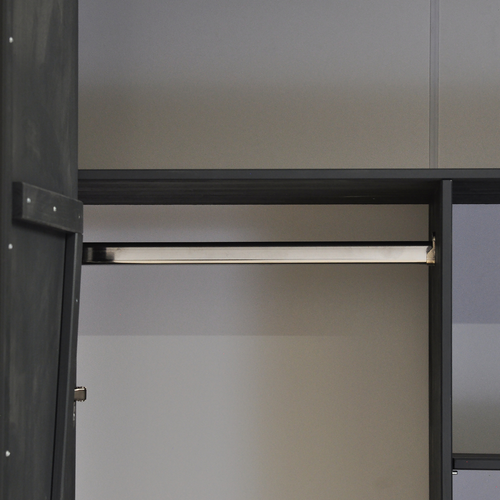 Шкаф для одежды деревянный 2 двери Мадейра 104х59х211 см из массива сосны, с полками и штангой