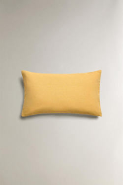 ZARA HOME ЧЕХОЛ ДЛЯ ДЕКОРАТИВНОЙ ПОДУШКИ С ВЫШИВКОЙ «АНАНАСЫ», ЖЕЛТЫЙ