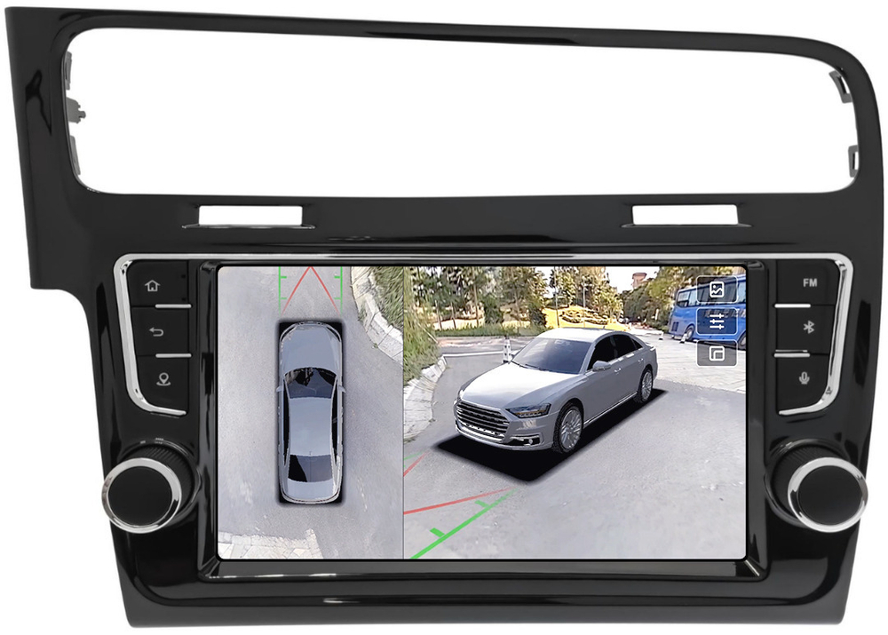 Магнитола для Volkswagen Golf 7 2012-2020 (рамка с крутилками и кнопками) - Teyes CC3-2K-360 на Android 10, 2K QLED, 6Гб+128Гб, CarPlay, 4G SIM-слот, 4 камеры в комплекте