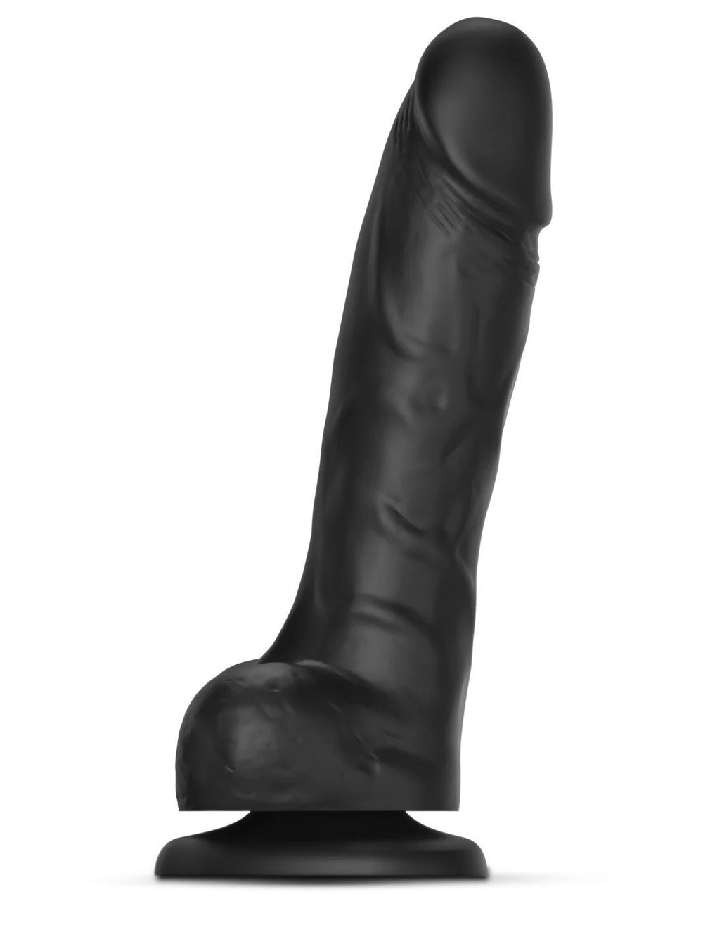 Черный фаллоимитатор Sliding Skin Realistic Dildo XL с подвижной кожей - 19 см. (Цвет: черный)