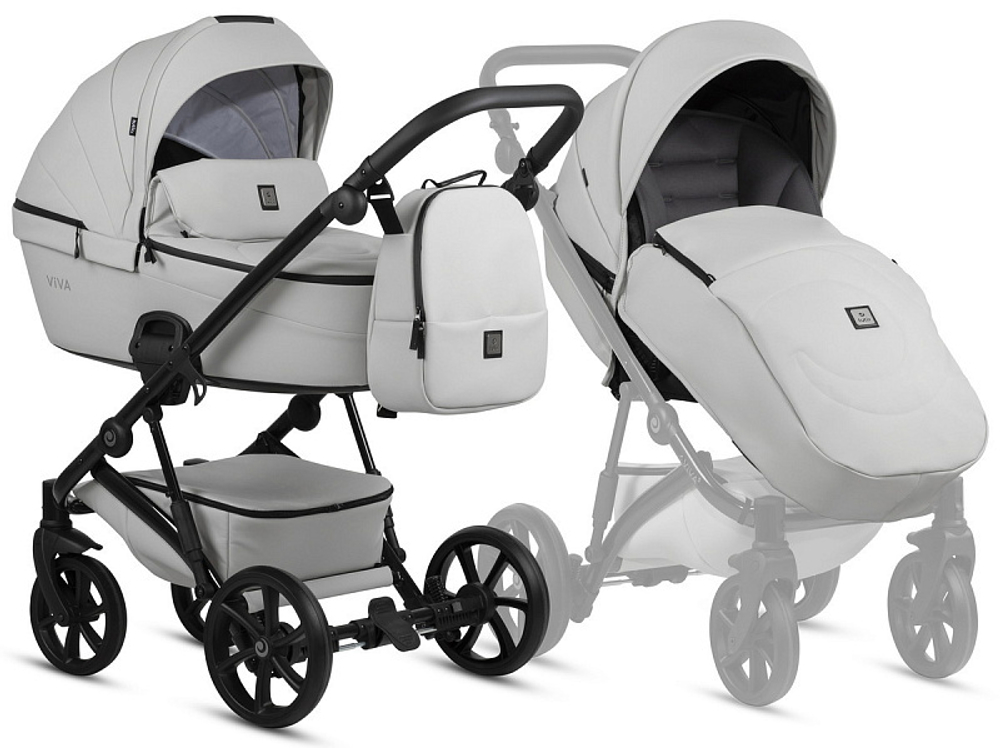 Детская коляска Tutis Viva 5 Plus Leather 2024 2 в 1 1452085 Cloud