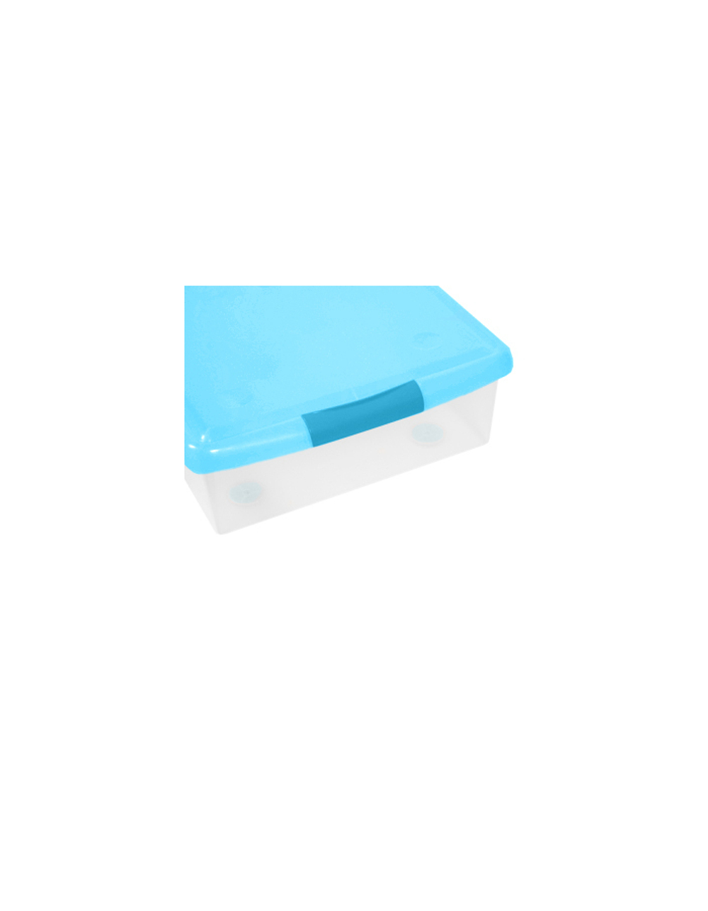 Короб для хранения IRIS THIN BOX 34л, прозрачный-голубой
